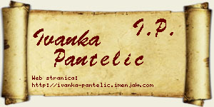 Ivanka Pantelić vizit kartica